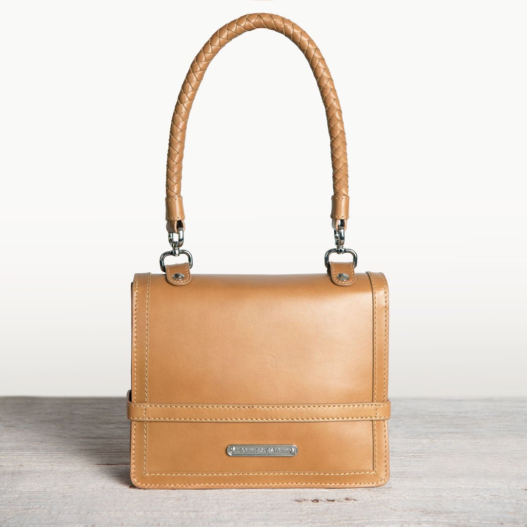 Bella -  Horse Bit Talisman Crossbody Luxury Leather Handbag in Caramel Urban-Equestrian