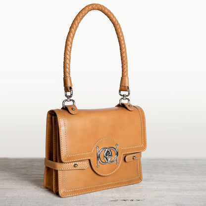 Bella -  Horse Bit Talisman Crossbody Luxury Leather Handbag in Caramel Urban-Equestrian