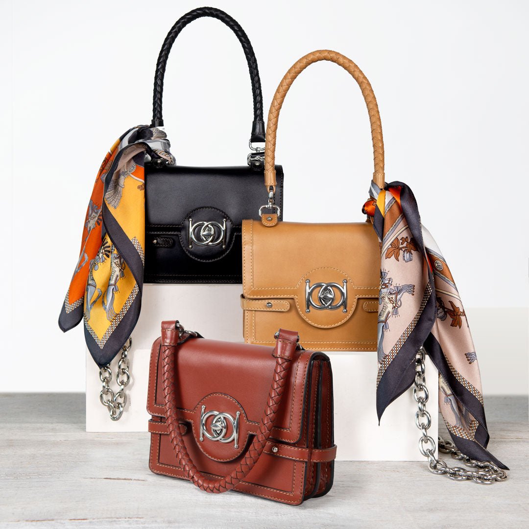 Bella -  Horse Bit Talisman Crossbody Luxury Leather Handbag in Caramel Urban-Equestrian