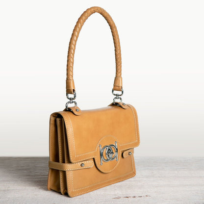 Bella -  Horse Bit Talisman Crossbody Luxury Leather Handbag in Caramel Urban-Equestrian
