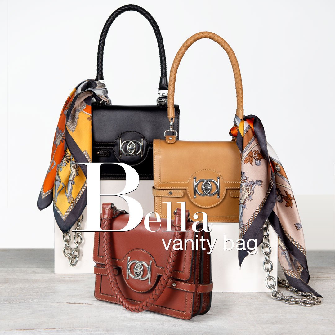 Bella -  Horse Bit Talisman Crossbody Luxury Leather Handbag in Cognac Urban-Equestrian