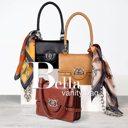 Bella -  Horse Bit Talisman Crossbody Luxury Leather Handbag in Cognac Urban-Equestrian