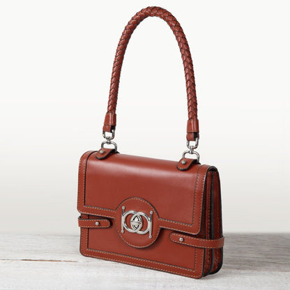 Bella -  Horse Bit Talisman Crossbody Luxury Leather Handbag in Cognac Urban-Equestrian