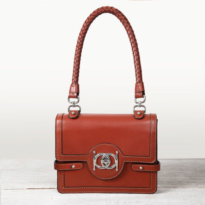 Bella -  Horse Bit Talisman Crossbody Luxury Leather Handbag in Cognac Urban-Equestrian