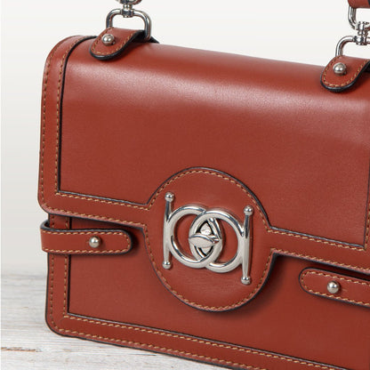 Bella -  Horse Bit Talisman Crossbody Luxury Leather Handbag in Cognac Urban-Equestrian