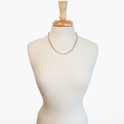 Bellamy - Horseshoe Link Equestrian Necklace in Silver Urban-Equestrian