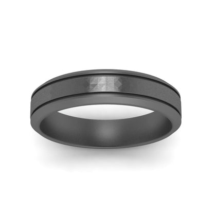 Beveled Inlay Mens Wedding Band Fascinating Diamonds
