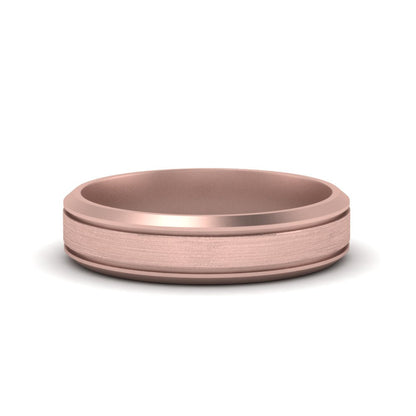 Beveled Inlay Mens Wedding Band Fascinating Diamonds