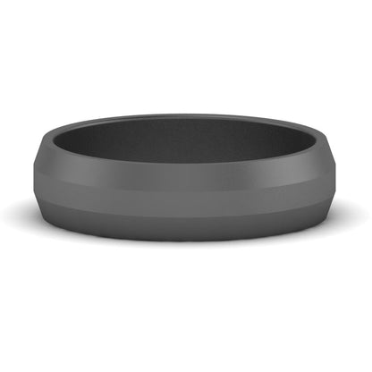 Wedding Band Beveled Edge Matte Fascinating Diamonds