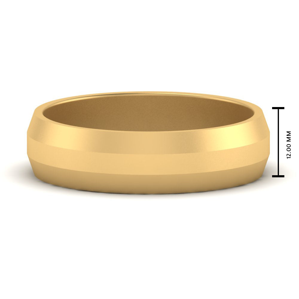 Wedding Band Beveled Edge Matte Fascinating Diamonds