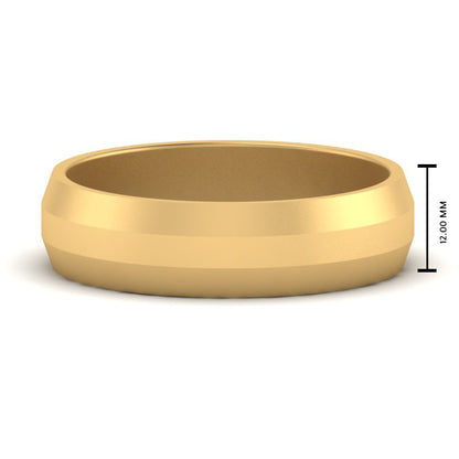 Wedding Band Beveled Edge Matte Fascinating Diamonds