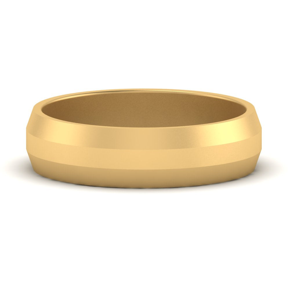 Wedding Band Beveled Edge Matte Fascinating Diamonds