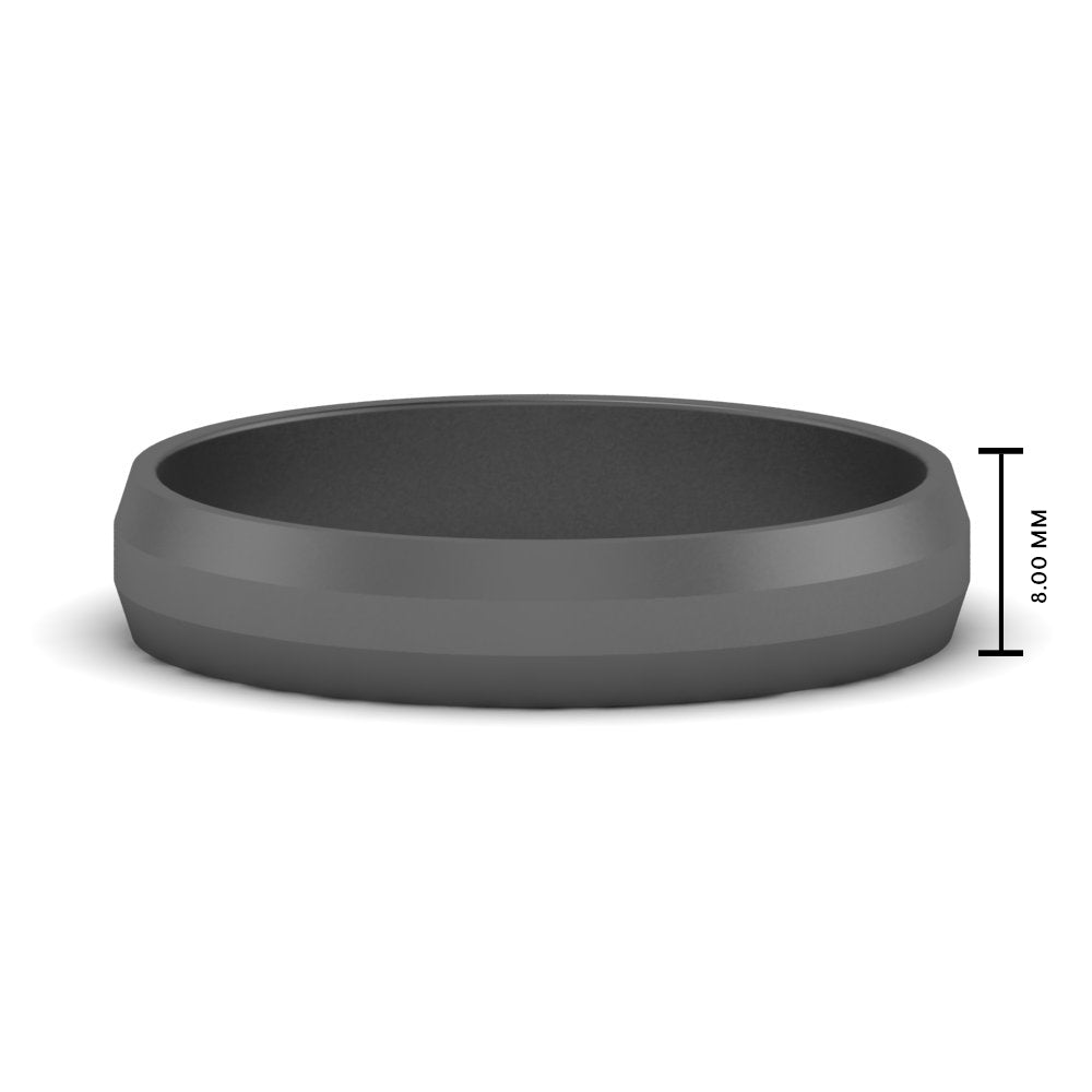 Wedding Band Beveled Edge Matte Fascinating Diamonds