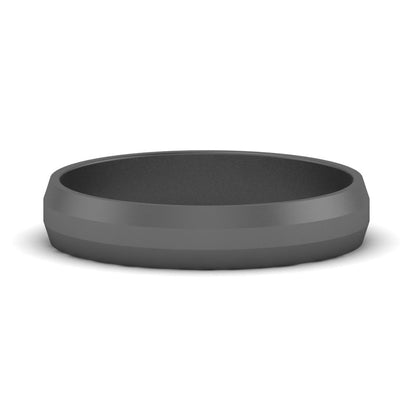 Wedding Band Beveled Edge Matte Fascinating Diamonds
