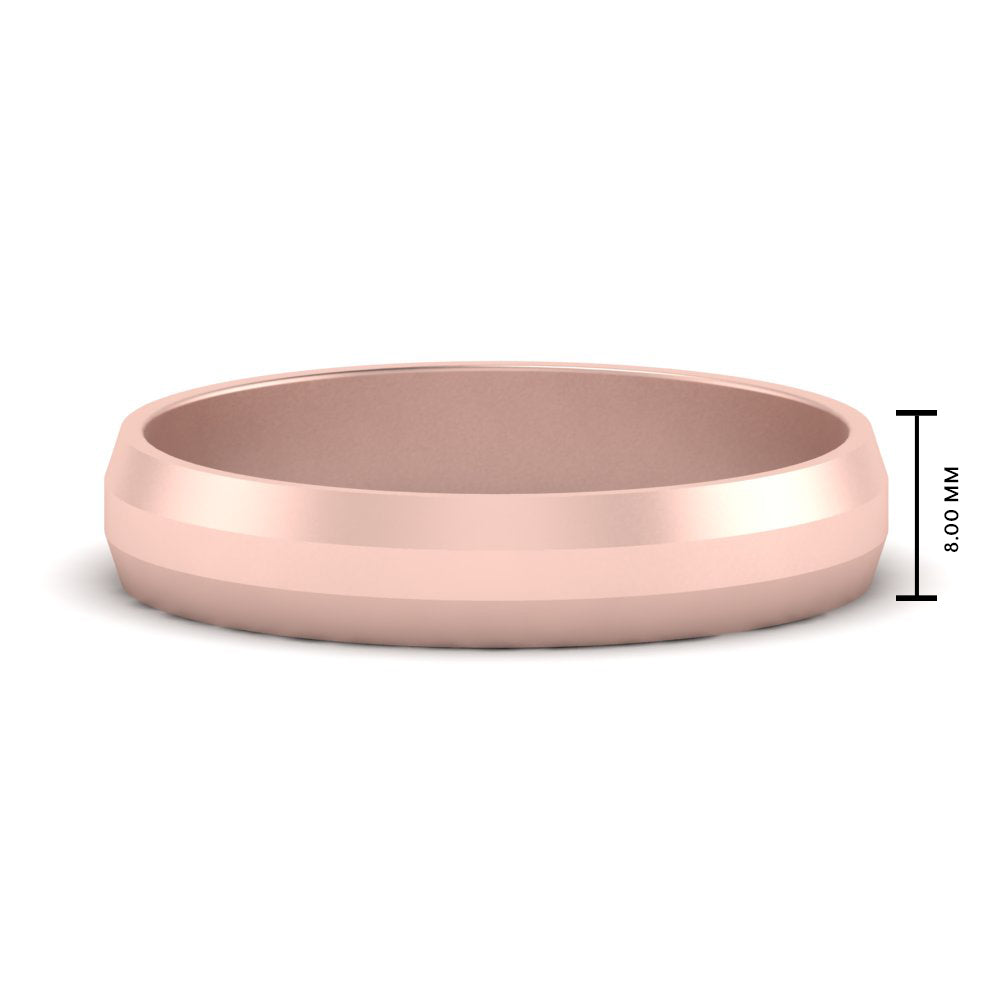 Wedding Band Beveled Edge Matte Fascinating Diamonds