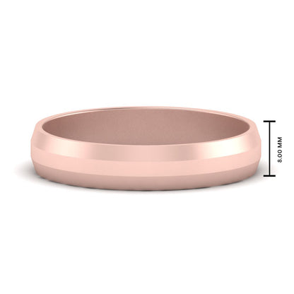 Wedding Band Beveled Edge Matte Fascinating Diamonds