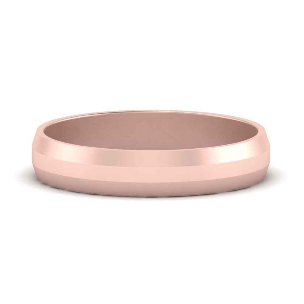 Wedding Band Beveled Edge Matte Fascinating Diamonds