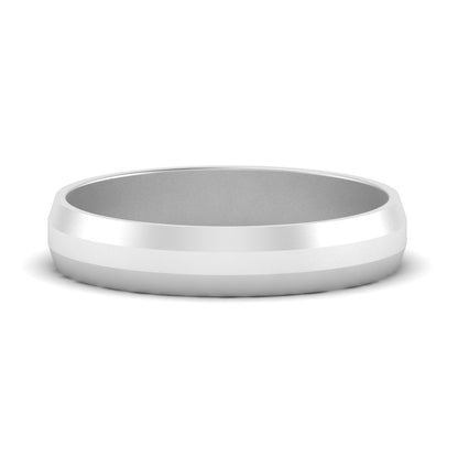Wedding Band Beveled Edge Matte Fascinating Diamonds