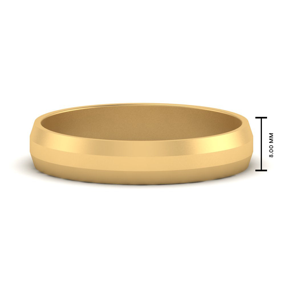 Wedding Band Beveled Edge Matte Fascinating Diamonds