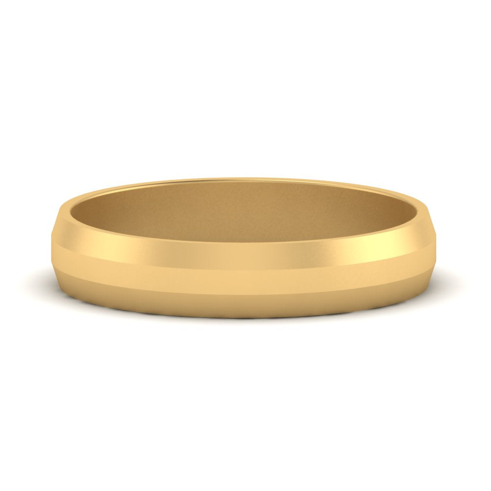 Wedding Band Beveled Edge Matte Fascinating Diamonds