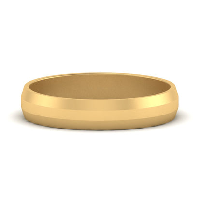 Wedding Band Beveled Edge Matte Fascinating Diamonds