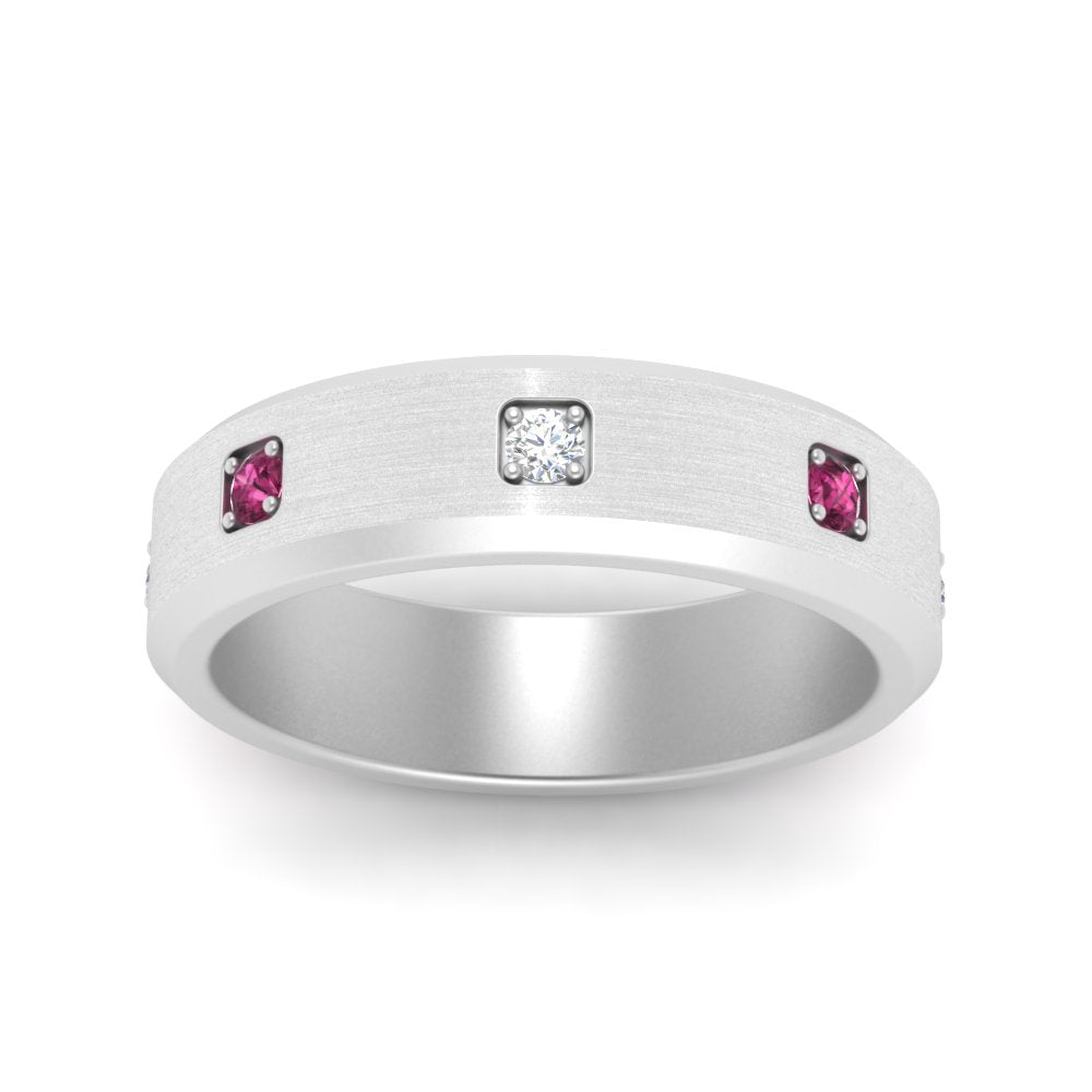 Beveled Mens Promise Ring Fascinating Diamonds