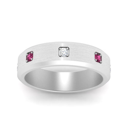 Beveled Mens Promise Ring Fascinating Diamonds