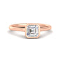 Asscher Cut Petite Bezel Solitaire Engagement Ring Fascinating Diamonds