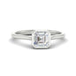 Asscher Cut Petite Bezel Solitaire Engagement Ring Fascinating Diamonds