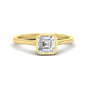 Asscher Cut Petite Bezel Solitaire Engagement Ring Fascinating Diamonds