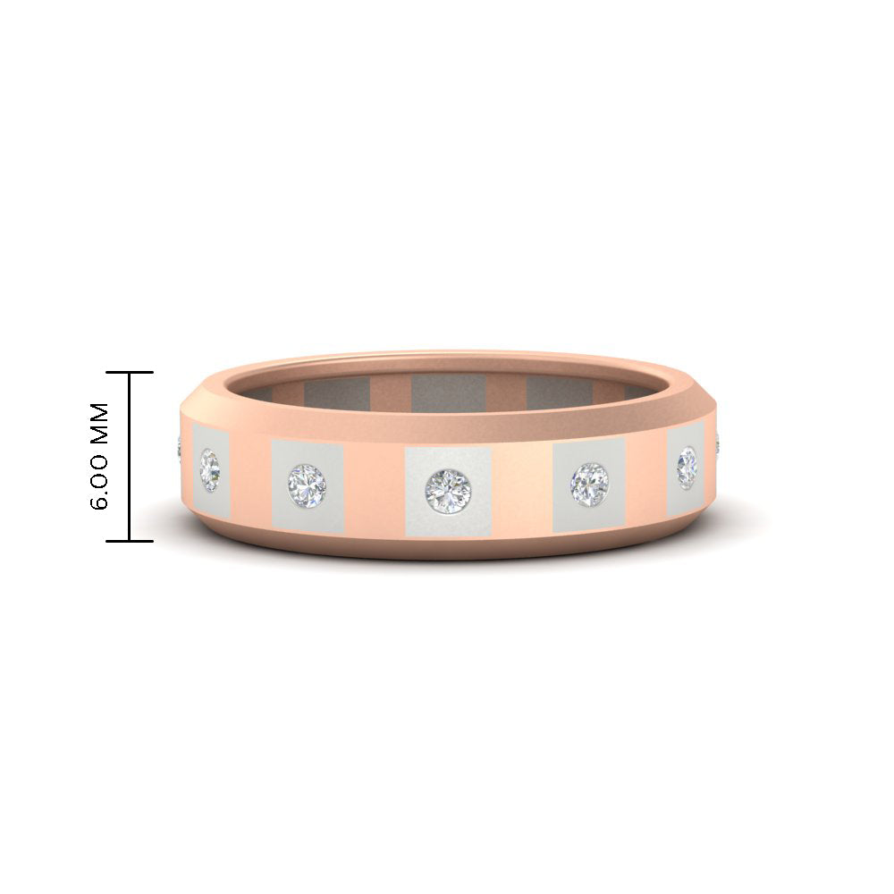Bezel Round Mens Wedding Ring Fascinating Diamonds