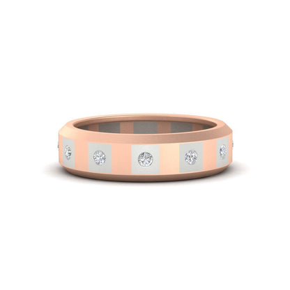 Bezel Round Mens Wedding Ring Fascinating Diamonds