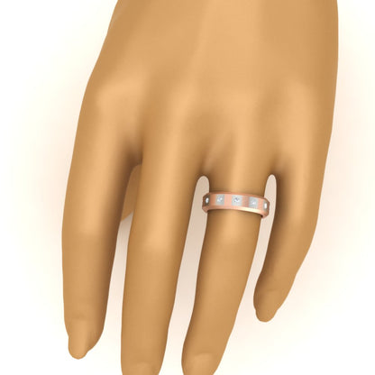 Bezel Round Mens Wedding Ring Fascinating Diamonds