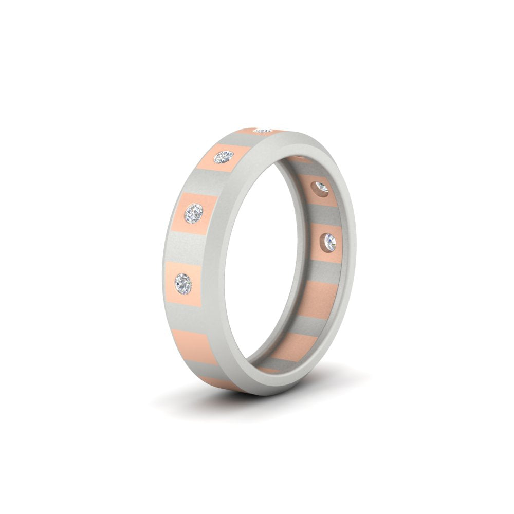 Bezel Round Mens Wedding Ring Fascinating Diamonds