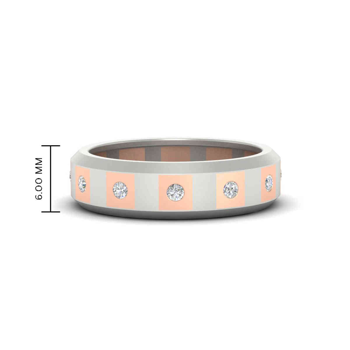 Bezel Round Mens Wedding Ring Fascinating Diamonds