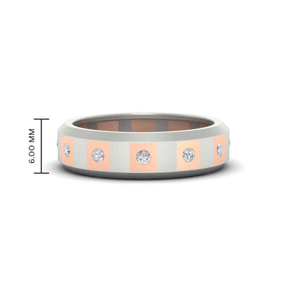 Bezel Round Mens Wedding Ring Fascinating Diamonds