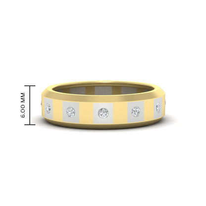 Bezel Round Mens Wedding Ring Fascinating Diamonds