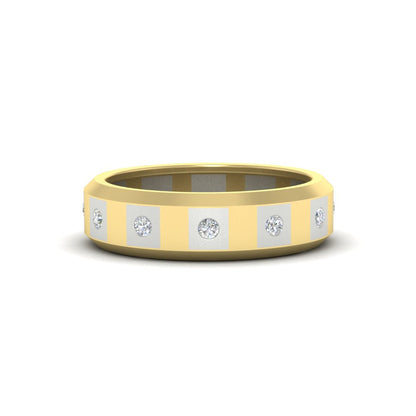 Bezel Round Mens Wedding Ring Fascinating Diamonds