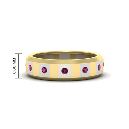 Bezel Round Mens Wedding Ring Fascinating Diamonds