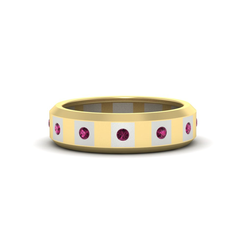Bezel Round Mens Wedding Ring Fascinating Diamonds