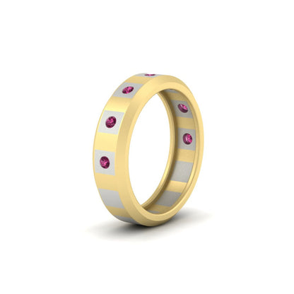 Bezel Round Mens Wedding Ring Fascinating Diamonds