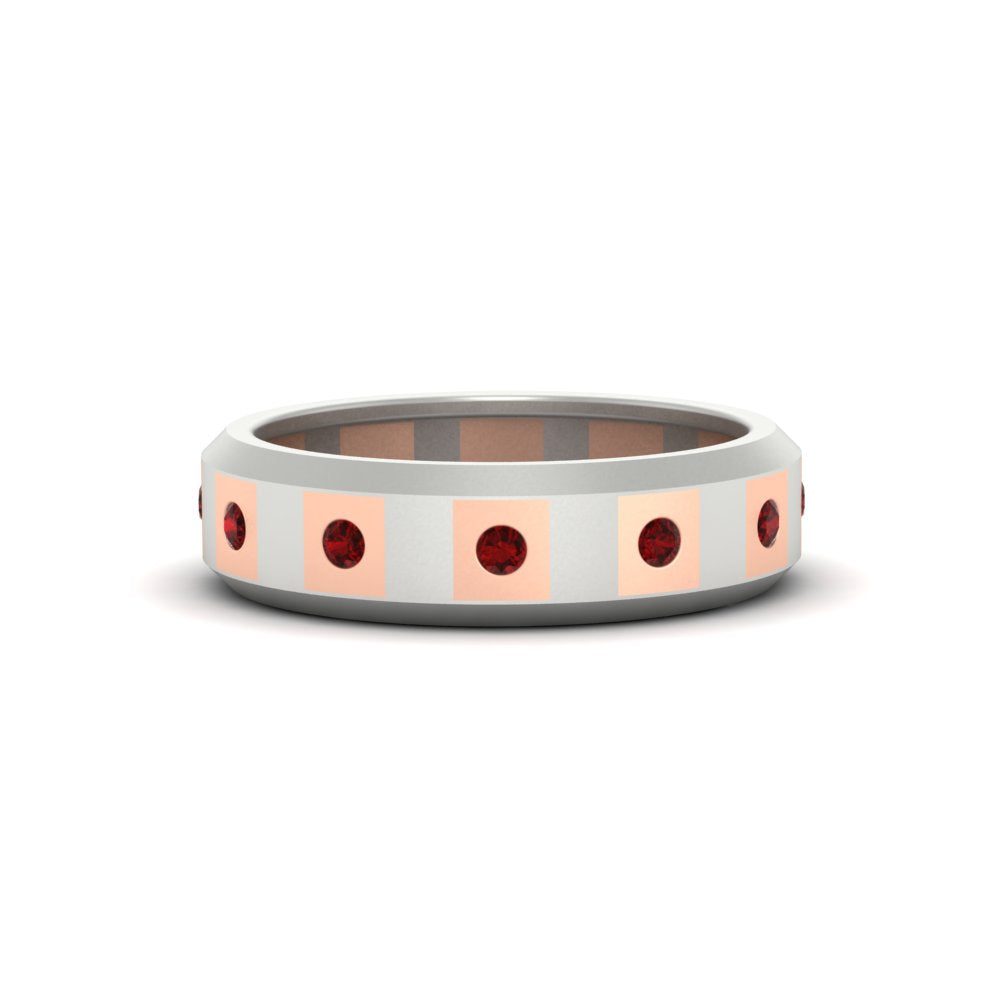 Bezel Round Mens Wedding Ring Fascinating Diamonds