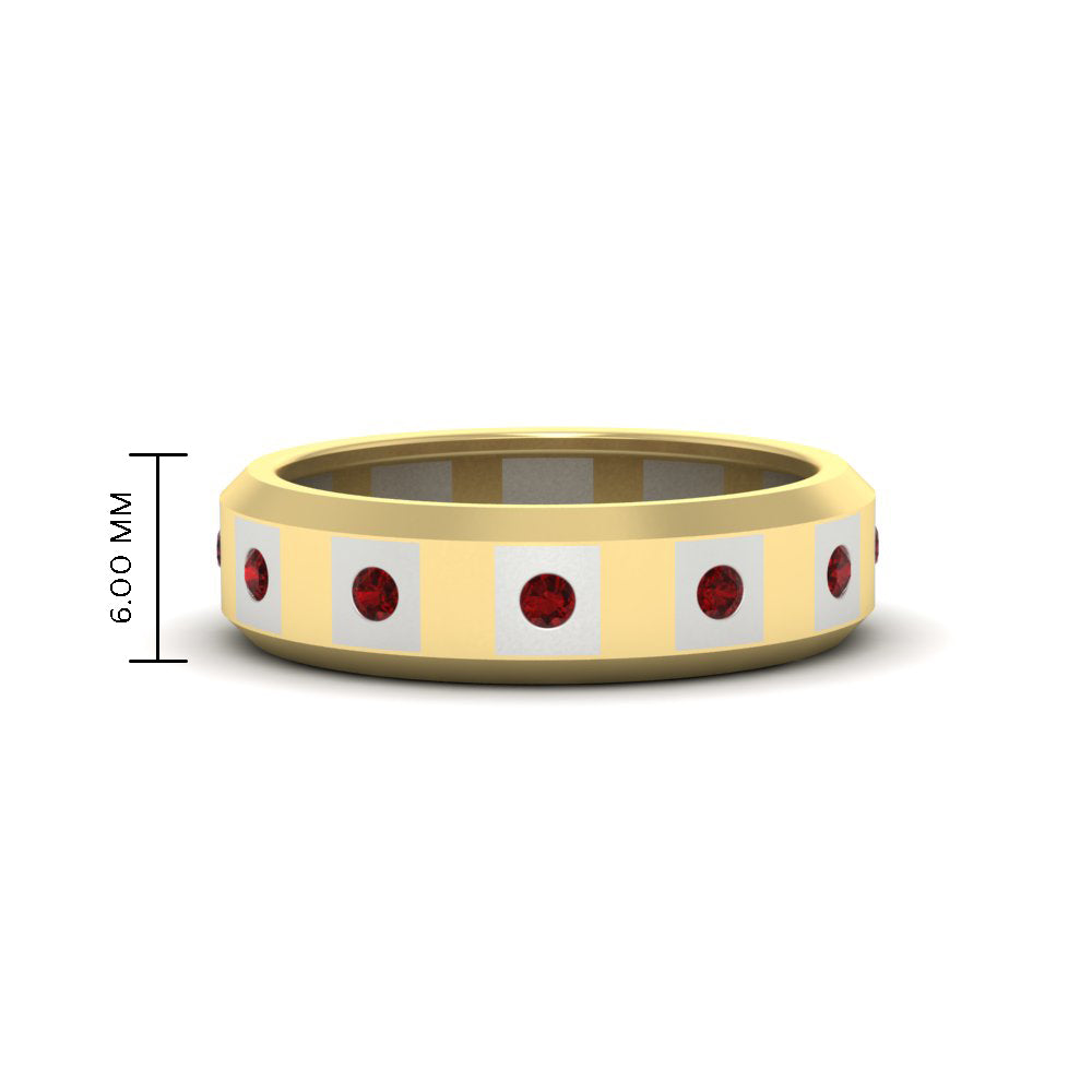 Bezel Round Mens Wedding Ring Fascinating Diamonds