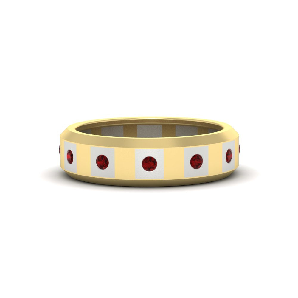 Bezel Round Mens Wedding Ring Fascinating Diamonds