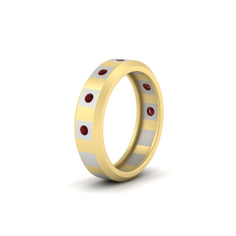Bezel Round Mens Wedding Ring Fascinating Diamonds