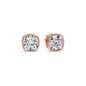 Bezel Set Cushion Diamond Stud Earrings Fascinating Diamonds
