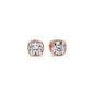 Bezel Set Cushion Diamond Stud Earrings Fascinating Diamonds