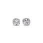 Bezel Set Cushion Diamond Stud Earrings Fascinating Diamonds