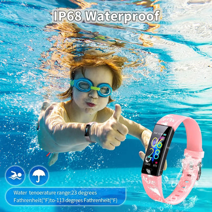 Exciting Kids Fitness Tracker Watch - Activity Tracker with Pedometer, Stopwatch & 11 Sport Modes - IP68 Waterproof Smart Watch for Ages 6-16