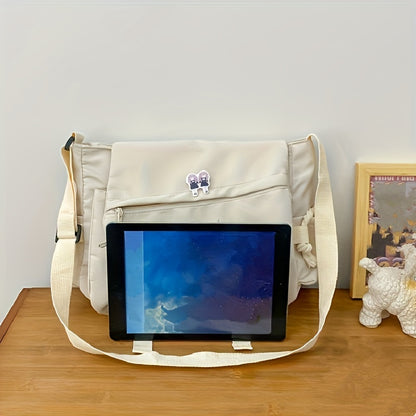 1pc Nylon Handbag Shoulder Bag Large Capacity Messenger Bag, Men's Messenger Bag Student School Bag NovaCart